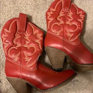 Red cowgirl boots